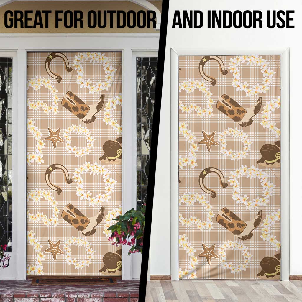 Aloha Hawaii Paniolo Khaki Palaka Door Cover Coastal Rodeo LT7 - Polynesian Pride