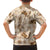 Aloha Hawaii Paniolo Khaki Palaka Family Matching Off The Shoulder Long Sleeve Dress and Hawaiian Shirt Coastal Rodeo - Polynesian Pride