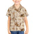 Aloha Hawaii Paniolo Khaki Palaka Family Matching Off The Shoulder Long Sleeve Dress and Hawaiian Shirt Coastal Rodeo - Polynesian Pride