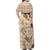 Aloha Hawaii Paniolo Khaki Palaka Family Matching Off Shoulder Maxi Dress and Hawaiian Shirt Coastal Rodeo - Polynesian Pride