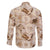 Aloha Hawaii Paniolo Khaki Palaka Family Matching Off Shoulder Short Dress and Hawaiian Shirt Coastal Rodeo - Polynesian Pride