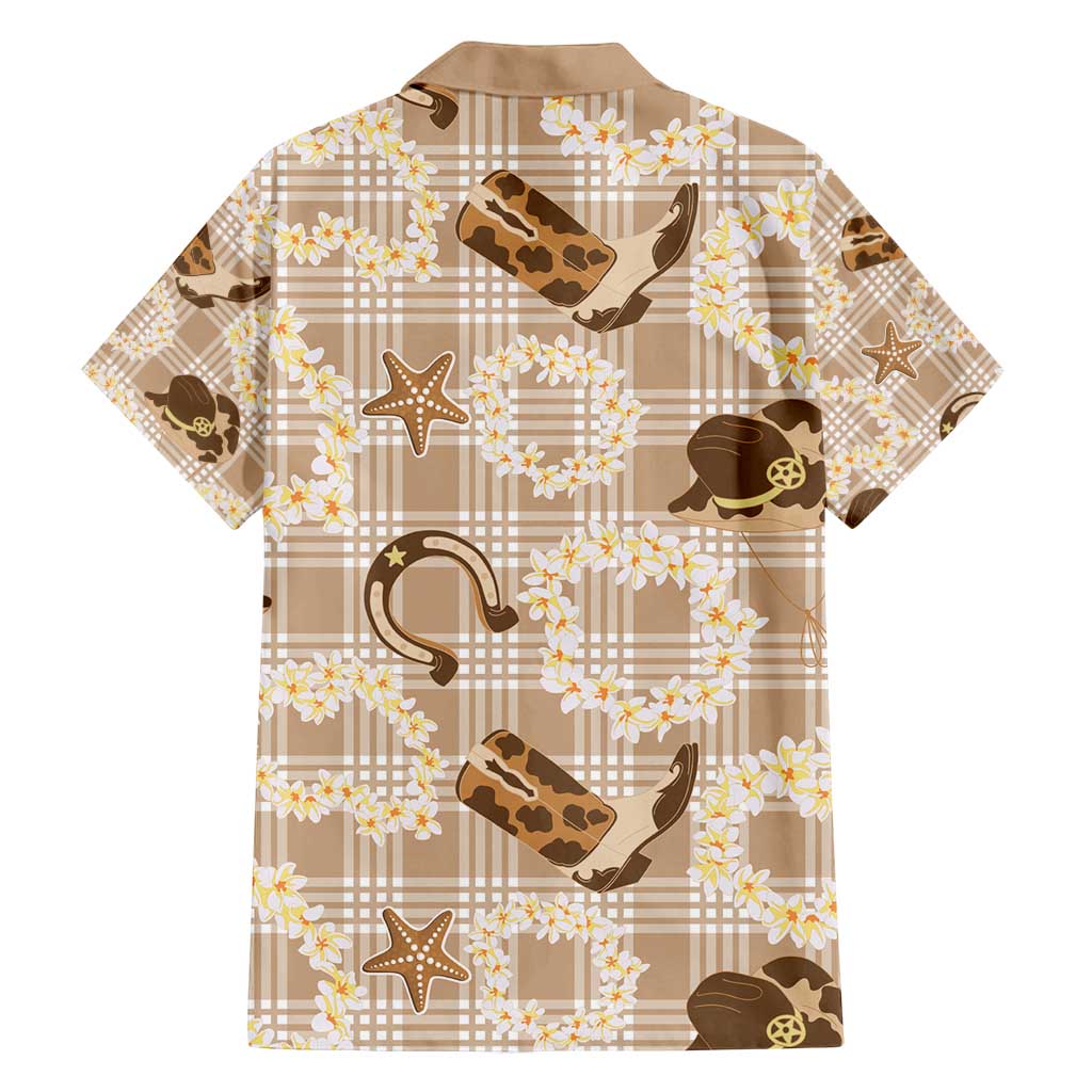 Aloha Hawaii Paniolo Khaki Palaka Family Matching Tank Maxi Dress and Hawaiian Shirt Coastal Rodeo LT7 - Polynesian Pride