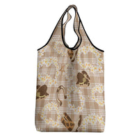 Aloha Hawaii Paniolo Khaki Palaka Grocery Bag Coastal Rodeo LT7 - Polynesian Pride