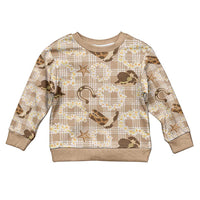 Aloha Hawaii Paniolo Khaki Palaka Kid Ugly Christmas Sweater Coastal Rodeo - Polynesian Pride