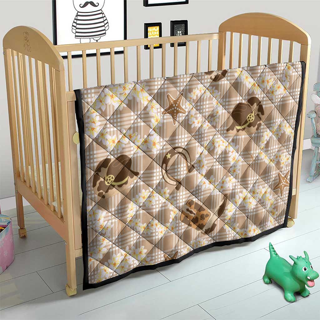 Aloha Hawaii Paniolo Khaki Palaka Quilt Coastal Rodeo - Polynesian Pride