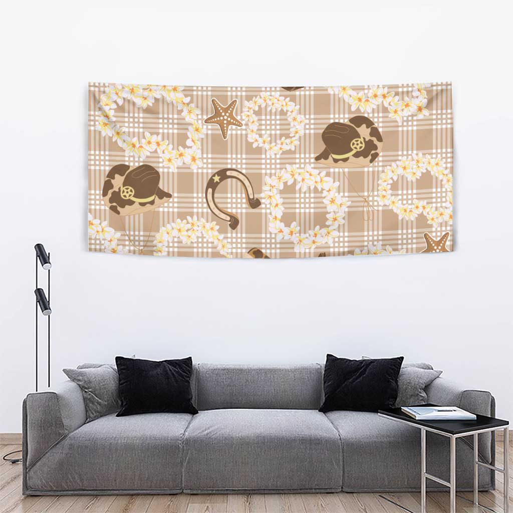 Aloha Hawaii Paniolo Khaki Palaka Tapestry Coastal Rodeo LT7 - Polynesian Pride