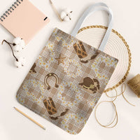 Aloha Hawaii Paniolo Khaki Palaka Tote Bag Coastal Rodeo - Polynesian Pride