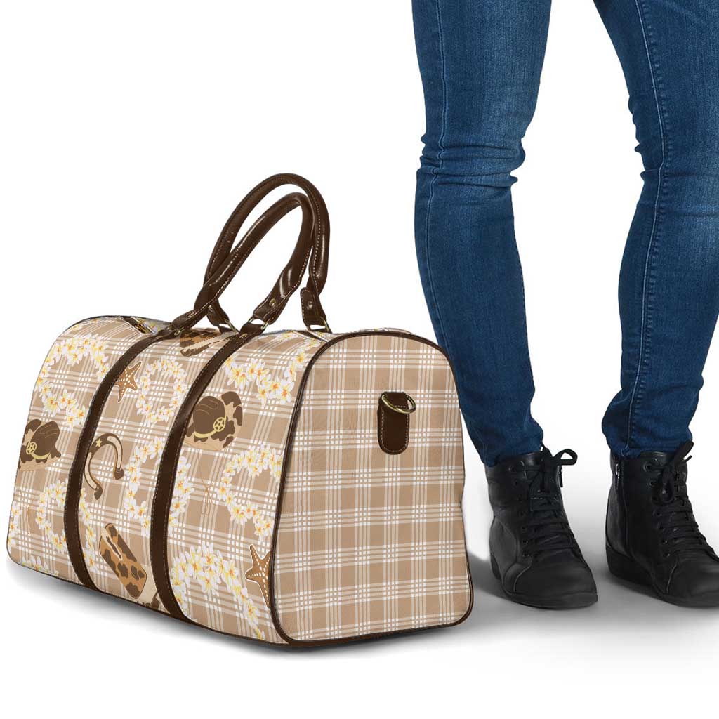 Aloha Hawaii Paniolo Khaki Palaka Travel Bag Coastal Rodeo LT7 - Polynesian Pride