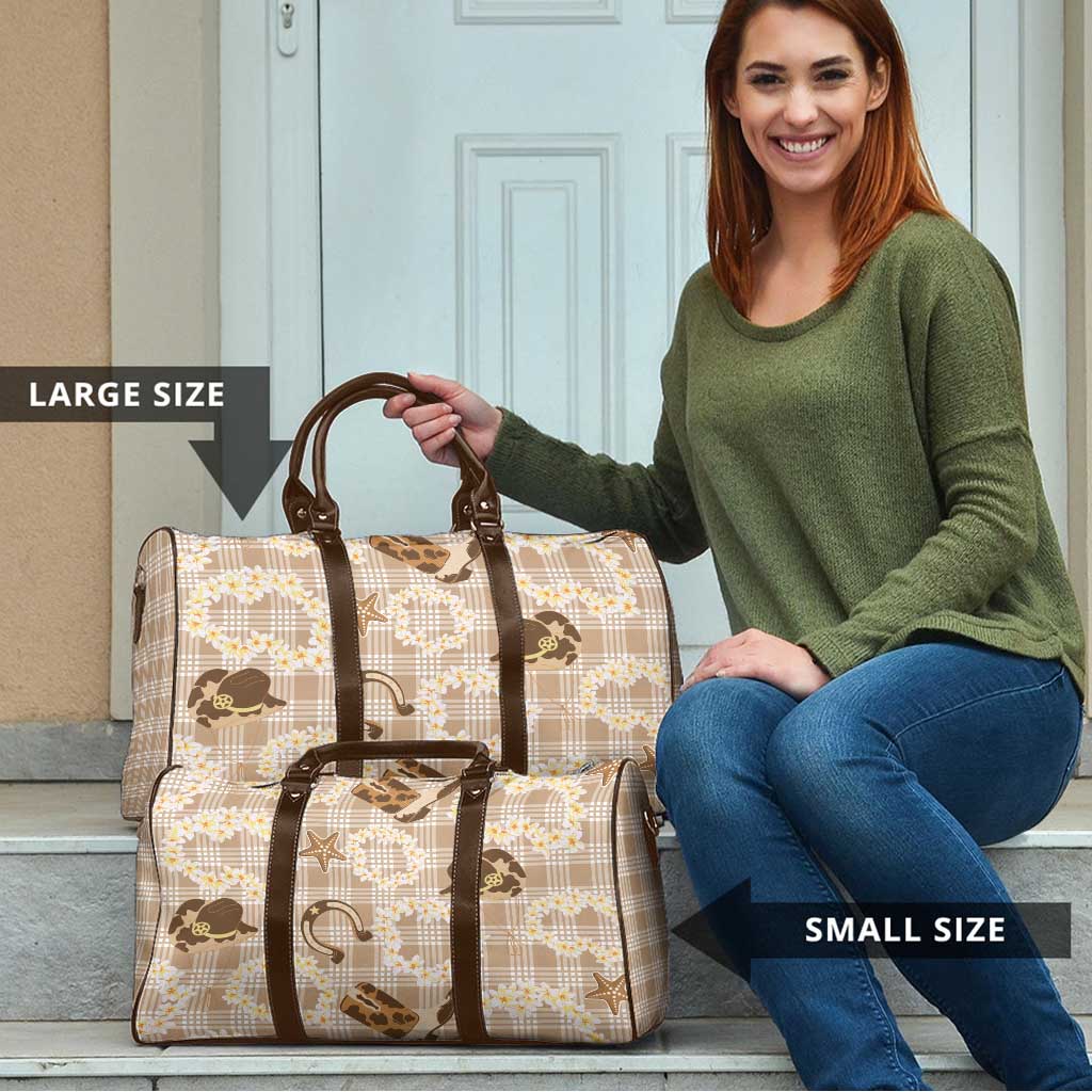 Aloha Hawaii Paniolo Khaki Palaka Travel Bag Coastal Rodeo LT7 - Polynesian Pride