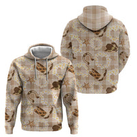 Aloha Hawaii Paniolo Khaki Palaka Zip Hoodie Coastal Rodeo LT7 - Polynesian Pride