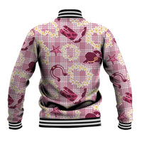 Aloha Hawaii Paniolo Lokelani Rose Palaka Baseball Jacket Coastal Rodeo LT7 - Polynesian Pride