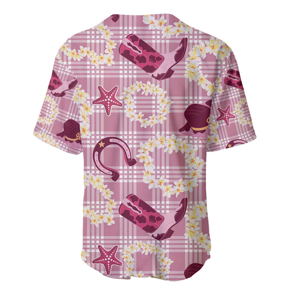 Aloha Hawaii Paniolo Lokelani Rose Palaka Baseball Jersey Coastal Rodeo LT7 - Polynesian Pride