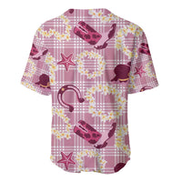 Aloha Hawaii Paniolo Lokelani Rose Palaka Baseball Jersey Coastal Rodeo LT7 - Polynesian Pride