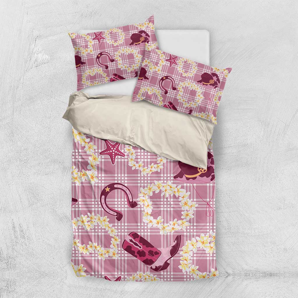 Aloha Hawaii Paniolo Lokelani Rose Palaka Bedding Set Coastal Rodeo - Polynesian Pride