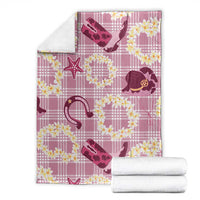 Aloha Hawaii Paniolo Lokelani Rose Palaka Blanket Coastal Rodeo - Polynesian Pride