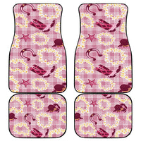 Aloha Hawaii Paniolo Lokelani Rose Palaka Car Mats Coastal Rodeo LT7 - Polynesian Pride