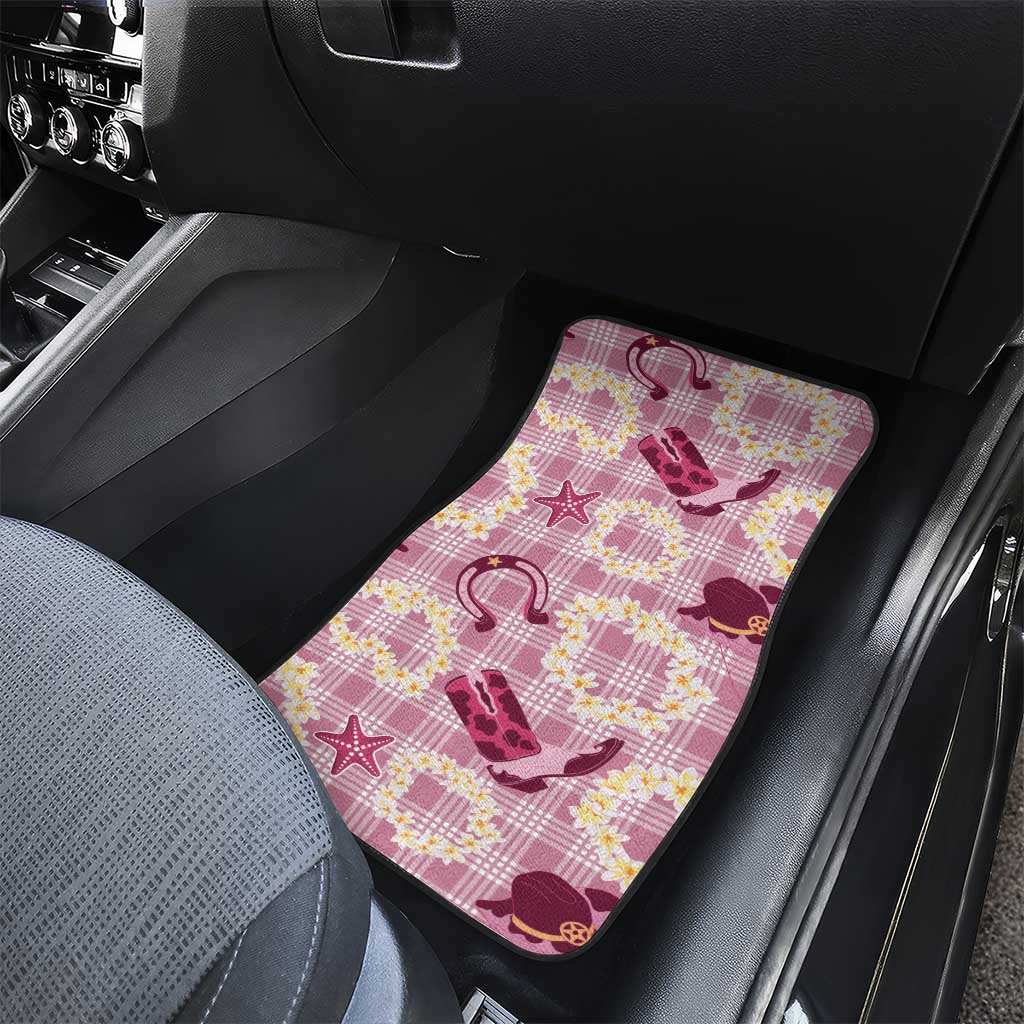 Aloha Hawaii Paniolo Lokelani Rose Palaka Car Mats Coastal Rodeo LT7 - Polynesian Pride