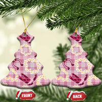 Aloha Hawaii Paniolo Lokelani Rose Palaka Ceramic Ornament Coastal Rodeo - Polynesian Pride