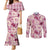 Aloha Hawaii Paniolo Lokelani Rose Palaka Couples Matching Mermaid Dress and Long Sleeve Button Shirt Coastal Rodeo - Polynesian Pride