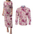 Aloha Hawaii Paniolo Lokelani Rose Palaka Couples Matching Puletasi and Long Sleeve Button Shirt Coastal Rodeo - Polynesian Pride