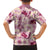 Aloha Hawaii Paniolo Lokelani Rose Palaka Family Matching Off The Shoulder Long Sleeve Dress and Hawaiian Shirt Coastal Rodeo - Polynesian Pride