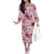 Aloha Hawaii Paniolo Lokelani Rose Palaka Family Matching Off The Shoulder Long Sleeve Dress and Hawaiian Shirt Coastal Rodeo - Polynesian Pride