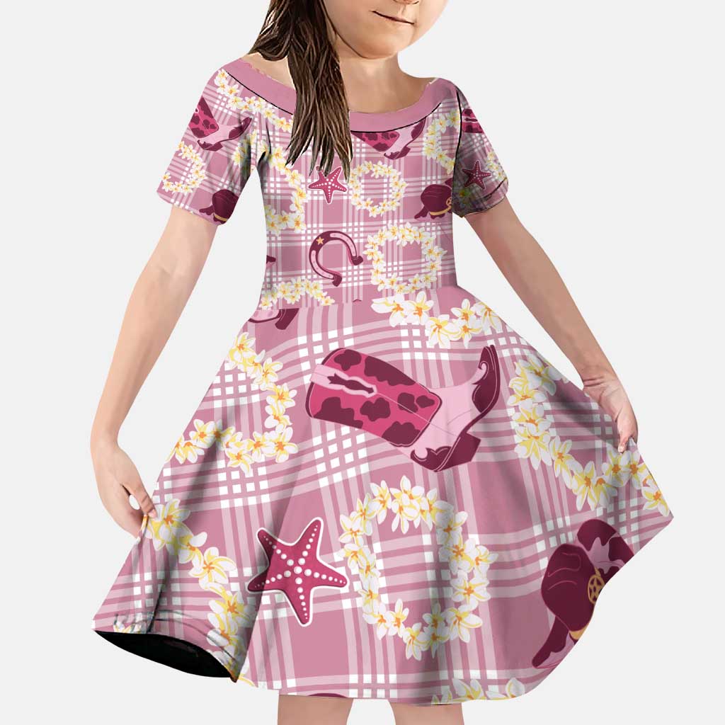 Aloha Hawaii Paniolo Lokelani Rose Palaka Family Matching Puletasi and Hawaiian Shirt Coastal Rodeo - Polynesian Pride