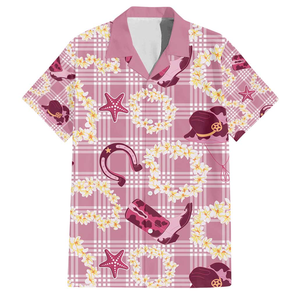Aloha Hawaii Paniolo Lokelani Rose Palaka Family Matching Puletasi and Hawaiian Shirt Coastal Rodeo - Polynesian Pride