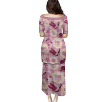 Aloha Hawaii Paniolo Lokelani Rose Palaka Family Matching Puletasi and Hawaiian Shirt Coastal Rodeo - Polynesian Pride