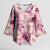 Aloha Hawaii Paniolo Lokelani Rose Palaka Kimono Sleeve Blouse Coastal Rodeo - Polynesian Pride