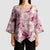 Aloha Hawaii Paniolo Lokelani Rose Palaka Kimono Sleeve Blouse Coastal Rodeo - Polynesian Pride