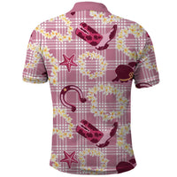 Aloha Hawaii Paniolo Lokelani Rose Palaka Polo Shirt Coastal Rodeo - Polynesian Pride