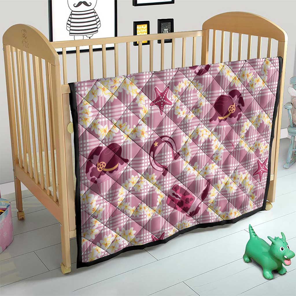 Aloha Hawaii Paniolo Lokelani Rose Palaka Quilt Coastal Rodeo - Polynesian Pride