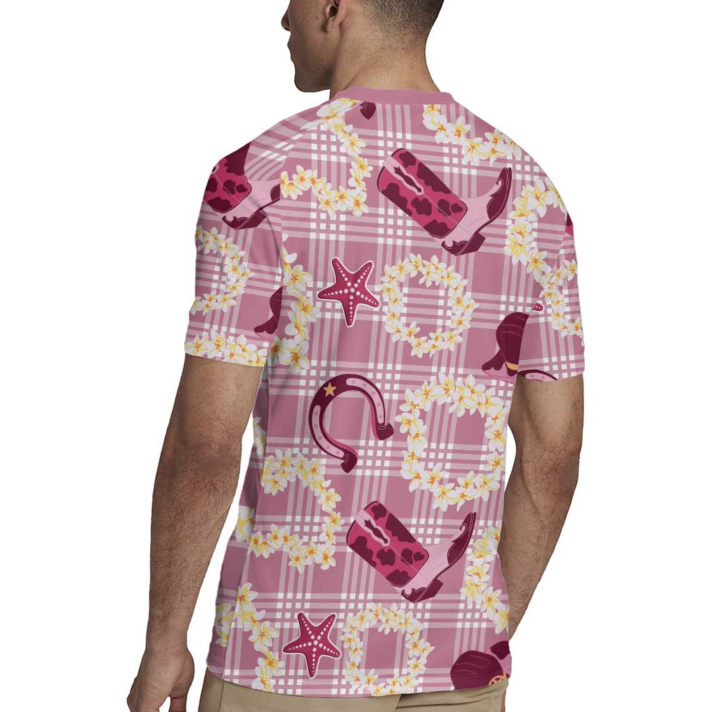 Aloha Hawaii Paniolo Lokelani Rose Palaka Rugby Jersey Coastal Rodeo - Polynesian Pride