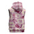 Aloha Hawaii Paniolo Lokelani Rose Palaka Sleeveless Zip Hoodie Coastal Rodeo - Polynesian Pride