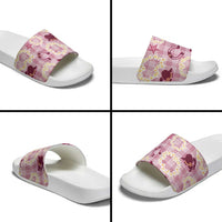 Aloha Hawaii Paniolo Lokelani Rose Palaka Slide Sandals Coastal Rodeo LT7 - Polynesian Pride
