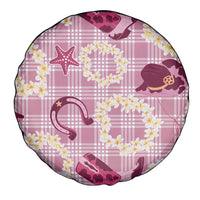 Aloha Hawaii Paniolo Lokelani Rose Palaka Spare Tire Cover Coastal Rodeo - Polynesian Pride