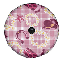 Aloha Hawaii Paniolo Lokelani Rose Palaka Spare Tire Cover Coastal Rodeo - Polynesian Pride