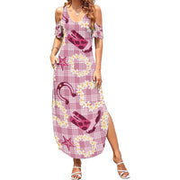 Aloha Hawaii Paniolo Lokelani Rose Palaka Summer Maxi Dress Coastal Rodeo - Polynesian Pride