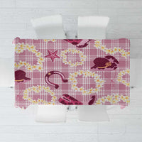 Aloha Hawaii Paniolo Lokelani Rose Palaka Tablecloth Coastal Rodeo - Polynesian Pride