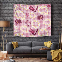 Aloha Hawaii Paniolo Lokelani Rose Palaka Tapestry Coastal Rodeo - Polynesian Pride