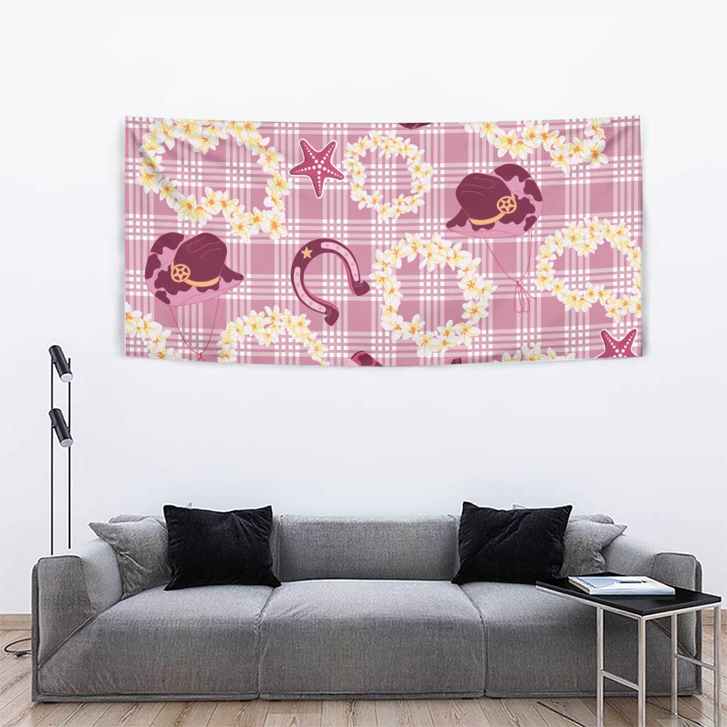 Aloha Hawaii Paniolo Lokelani Rose Palaka Tapestry Coastal Rodeo - Polynesian Pride