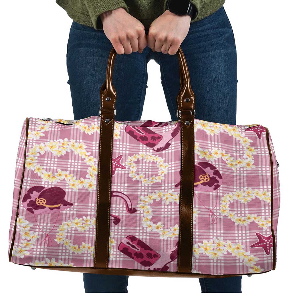Aloha Hawaii Paniolo Lokelani Rose Palaka Travel Bag Coastal Rodeo LT7 Rose Pink - Polynesian Pride