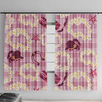 Aloha Hawaii Paniolo Lokelani Rose Palaka Window Curtain Coastal Rodeo - Polynesian Pride