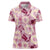 Aloha Hawaii Paniolo Lokelani Rose Palaka Women Polo Shirt Coastal Rodeo - Polynesian Pride