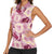 Aloha Hawaii Paniolo Lokelani Rose Palaka Women Sleeveless Polo Shirt Coastal Rodeo - Polynesian Pride