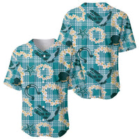Aloha Hawaii Paniolo Teal Palaka Baseball Jersey Coastal Rodeo LT7 - Polynesian Pride