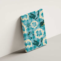 Aloha Hawaii Paniolo Teal Palaka Canvas Wall Art Coastal Rodeo - Polynesian Pride