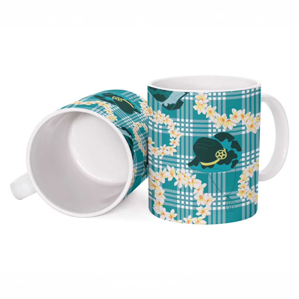 Aloha Hawaii Paniolo Teal Palaka Ceramic Mug Coastal Rodeo LT7 - Polynesian Pride