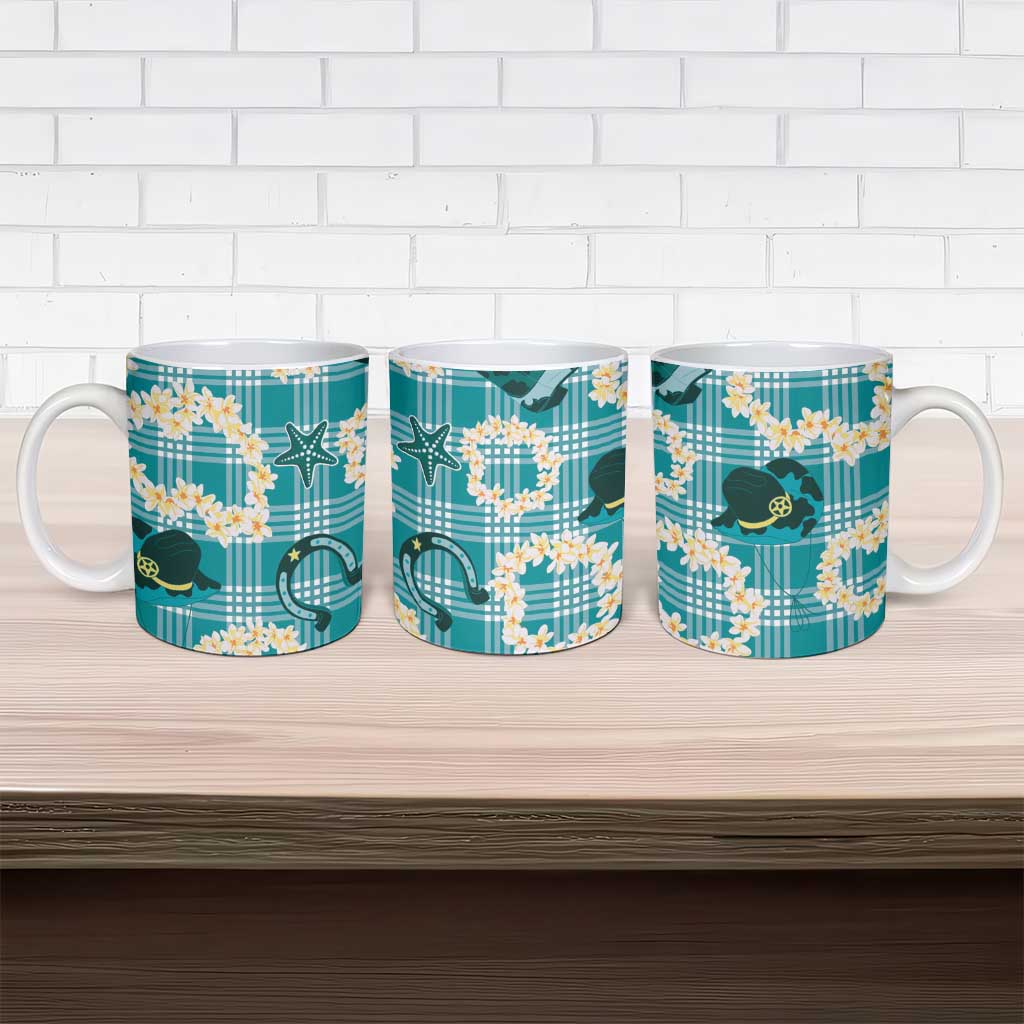 Aloha Hawaii Paniolo Teal Palaka Ceramic Mug Coastal Rodeo LT7 - Polynesian Pride